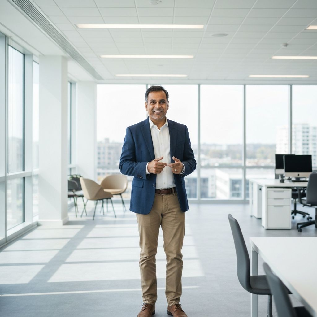 Lifestyle consultant in professional setting